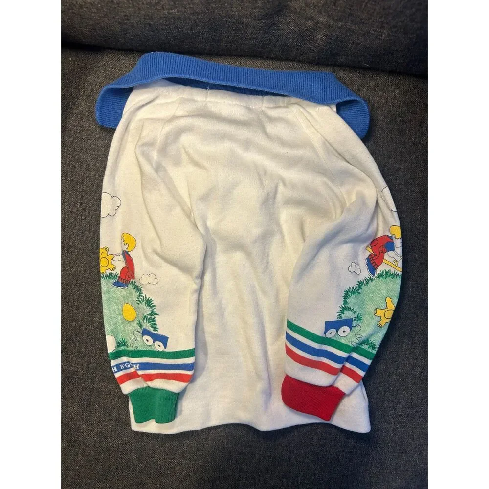 VTG OshKosh B'Gosh Baby Polo Shirt 18 Months Long Sleeve 90s Playground Dog USA